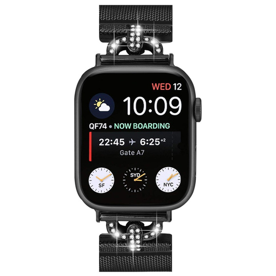Bransoleta do Apple Watch 1/2/3/4/5/6/7/8/9/10/11/SE 38/40/41/42mm, Czarna