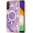 Etui do Samsung Galaxy A54, do MagSafe, Marble, fioletowe