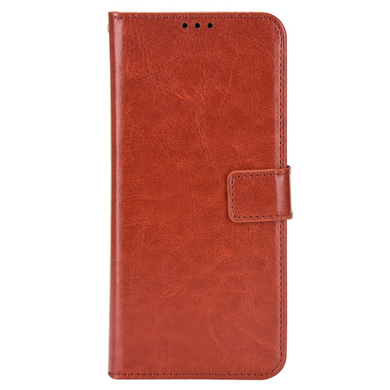 Etui z klapką do Oppo A17, Crazy Horse Wallet, brązowe