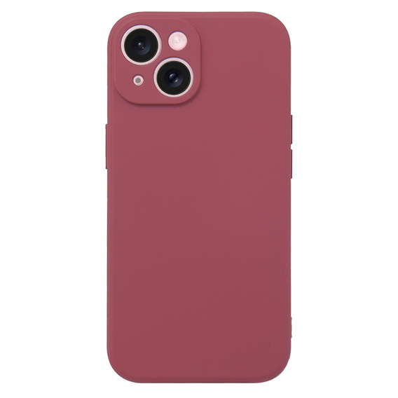 Etui do iPhone 15, Silicone Lite, czerwone