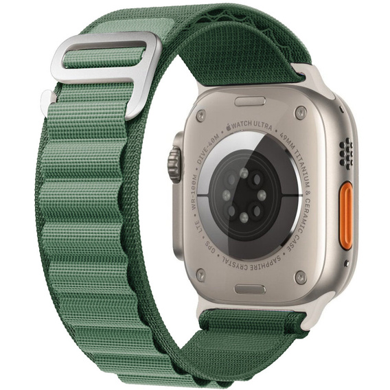 Pasek Nylonowy do Apple Watch 1/2/3/4/5/6/7/8/9/10/SE/Ultra/Ultra 2 42/44/45/46/49mm, Zielony