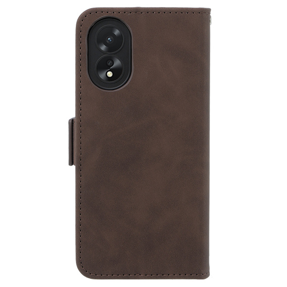 Etui z klapką do Oppo A58 4G, Card Slot, brązowe