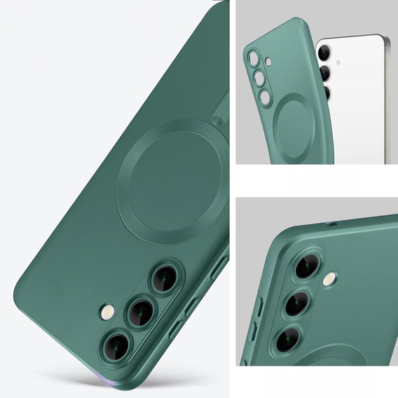 Etui do Samsung Galaxy A56 5G, ColorMag, do MagSafe, zielone + Szkło hartowane 9H