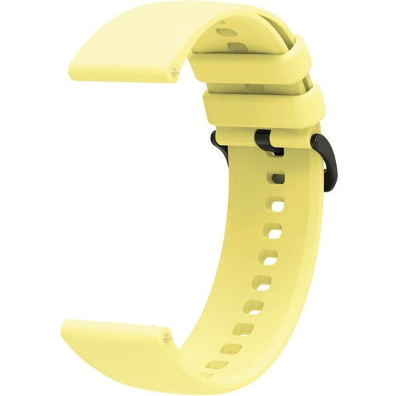 Pasek Silikonowy Uniwersalny 22mm, gładki, Żółty