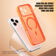 Etui do iPhone 17 Pro, do MagSafe, matowe z ochroną aparatów, pomarańczowe