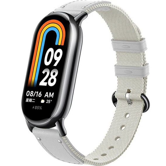 Pasek nylonowy do Xiaomi Smart Band 10 / 9 / 8, Beżowy