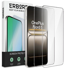 2x Szkło Hartowane do OnePlus Nord 5, ERBORD 9H Hard Glass, szybka