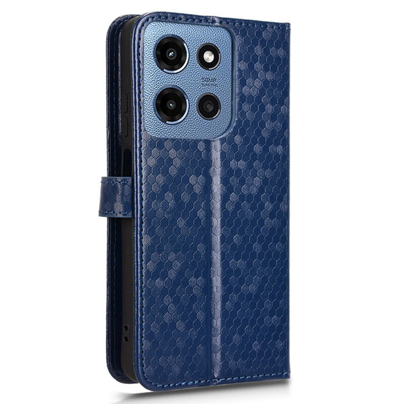 Etui z klapką do Motorola Moto G86 5G, Wallet Rhombus, niebieskie
