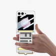 Etui do Samsung Galaxy Z Flip7 FE / Z Flip6, Strap Cover, srebrne
