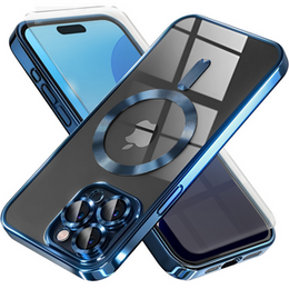 Etui do iPhone 16 Pro, Electro MagSafe, niebieskie + Szkło na ekran