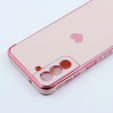 Etui do Samsung Galaxy S21 FE, Electro heart, różowe rose gold