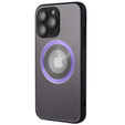 Zestaw Etui do Magsafe do iPhone 14 Pro Max, Hole for Apple Logo, fioletowe + Szkło