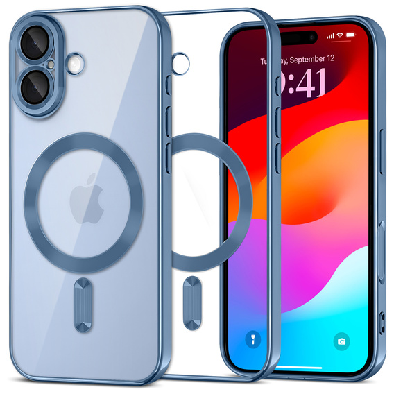 Etui do iPhone 17 Electro MagSafe – niebieskie