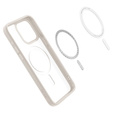 Etui Spigen do iPhone 15 Pro Max, Ultra Hybrid MagSafe, Matowe Przezroczyste / Tytanowe