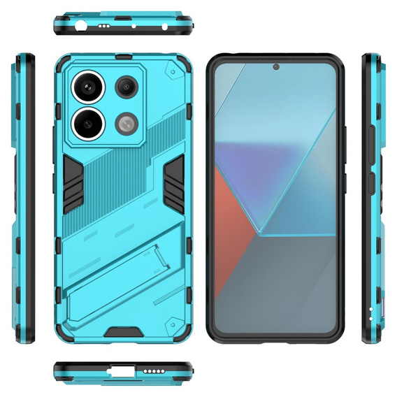 Etui do Xiaomi Redmi Note 13 Pro 5G, Military kickstand, niebieskie