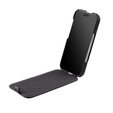 Etui MELKCO z klapką do iPhone 17 Pro, skórzane, flip, czarne