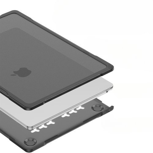 Etui do MacBook Air 15 2023/2024/2025, Czarne / Przezroczyste