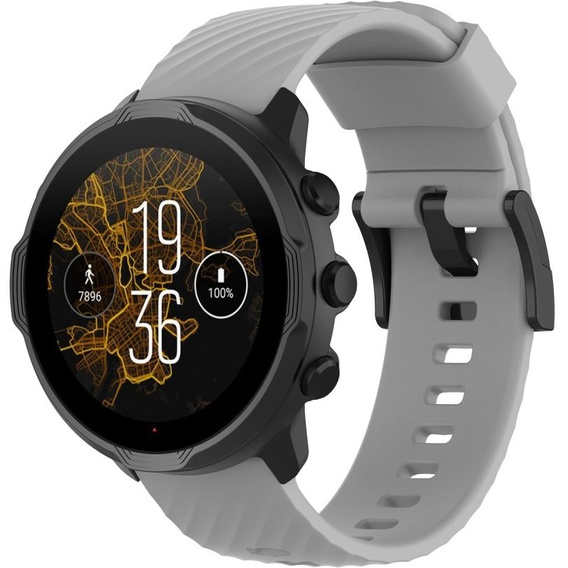 Pasek silikonowy do zegarka Suunto 9, Szary