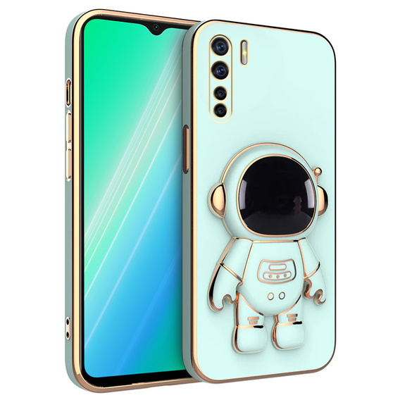 Etui do Oppo A91/F15, Astronaut, zielone