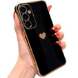 Etui do Samsung Galaxy A15 4G / 5G, Electro heart, czarne + Szkło Full Glue Ceramic
