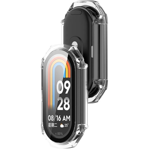 2w1 Etui + Szkło Hartowane do Xiaomi Smart Band 10 / 9 / 8, Przezroczyste