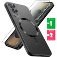 Etui do Samsung Galaxy S25 Edge, ColorMag, do MagSafe, czarne + Szkło hartowane 9H