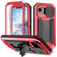 Etui pancerne do iPhone 16E, R-JUST, czerwone