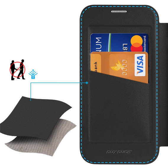 Etui z klapką Dux Ducis do iPhone 17 Pro Max, Skin X Pro, do MagSafe, czarne