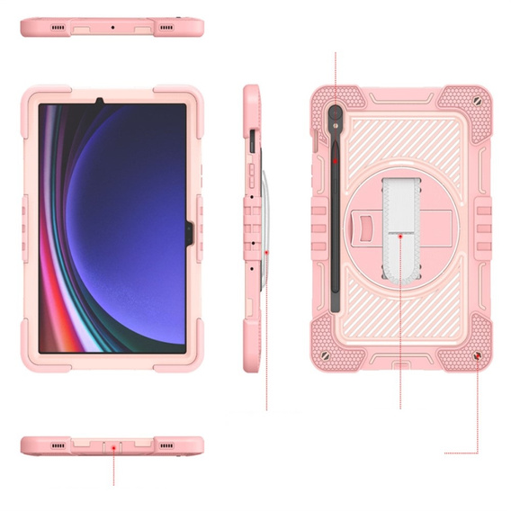 Etui do Samsung Galaxy Tab S9, Pancerne Ochronne, Różowe
