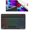 Etui z podświetlaną klawiaturą bluetooth do iPad 11" 2025 A16 (11 gen.) / iPad 10.9" 2022 (10 gen.), czarne
