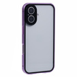Etui do iPhone 16, Magnetic Dual Glass, fioletowe