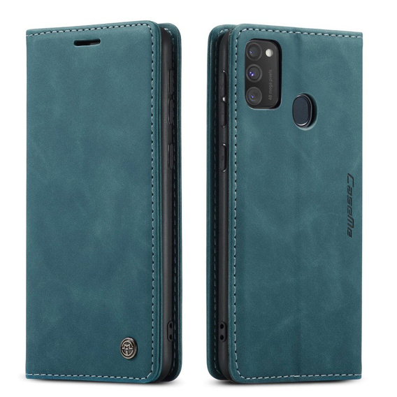 Etui CASEME do Samsung Galaxy M21, Leather Wallet Case, niebieskie