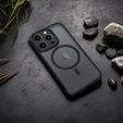 Etui do MagSafe do iPhone 14 Pro, Hybrid Matte Lens Pro, czarne + Szkło na ekran