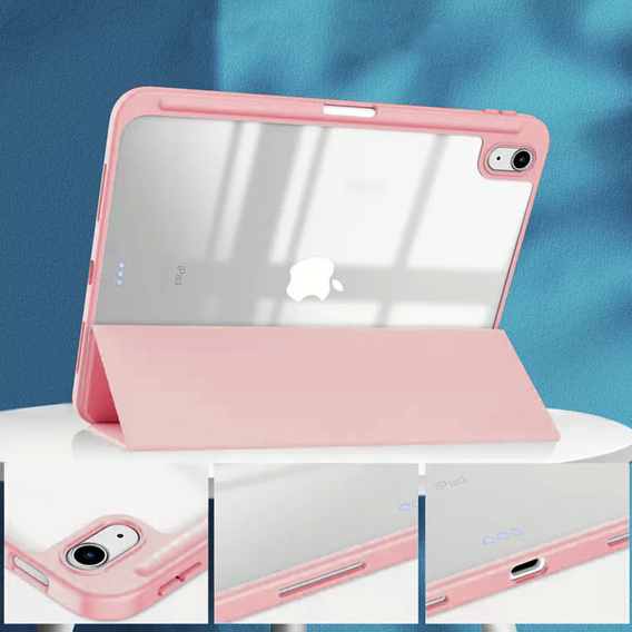 Etui do iPad 11" 2025 A16 (11 gen.) / iPad 10.9" 2022 (10 gen.), Smartcase Hybrid, z miejscem na rysik, jasnoróżowe