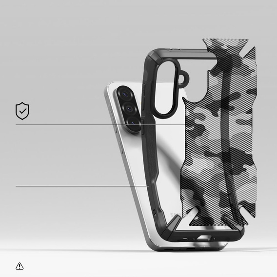 Etui Ringke Fusion X do Galaxy A36 / A56 5G, Kamuflaż + Szkło Hartowane 9H