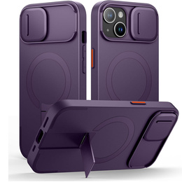 Etui do iPhone 15, Suritch Shockproof, do MagSafe, fioletowe