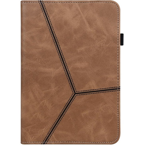 Etui do Samsung Galaxy Tab A8 10.5 SM-X200 SM-X205, Skórzane z paskiem, Brązowe