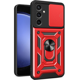 Etui pancerne do Samsung Galaxy S23 FE, CamShield Slide, czerwone