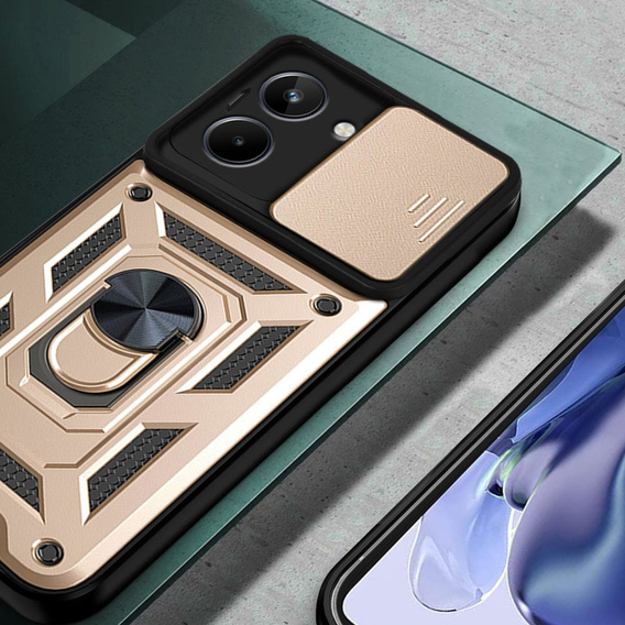 Etui pancerne do Xiaomi Redmi A5, CamShield Slide, złote