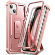 Etui pancerne do iPhone 13 / 14, Dexnor Full Body, różowe rose gold