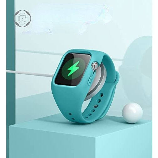 Pasek + Etui Suritch do Apple Watch 4/5/6/7/8/SE 44/45mm, niebieski