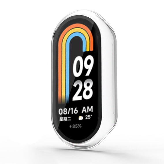 2w1 Etui + Szkło Hartowane do Xiaomi Smart Mi Band 8 / Xiaomi Smart Mi Band 9, Przezroczyste