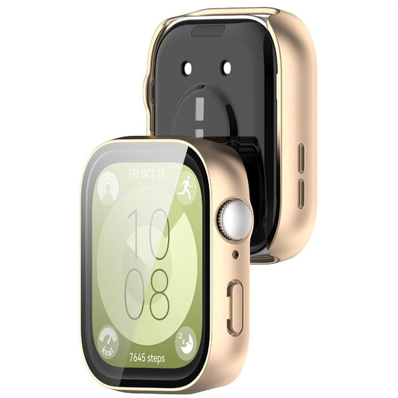2w1 Etui + Szkło Hartowane do Huawei Watch Fit 3, Złote
