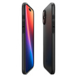 Etui Spigen do iPhone 16 Plus, Thin Fit Mag, szare + Szkło hartowane 9H