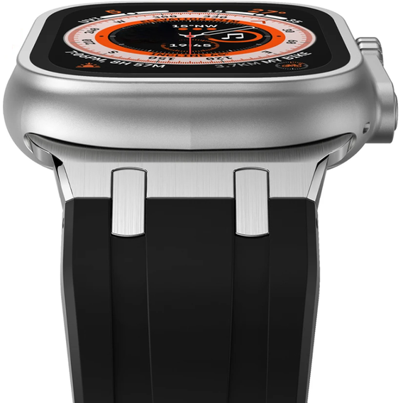 Pasek Silikonowy do Apple Watch 1/2/3/4/5/6/7/8/9/10/11/SE Ultra 1/2/3 42/44/45/46/49mm, Czarny