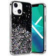 Etui do iPhone 13, Glittery, czarne