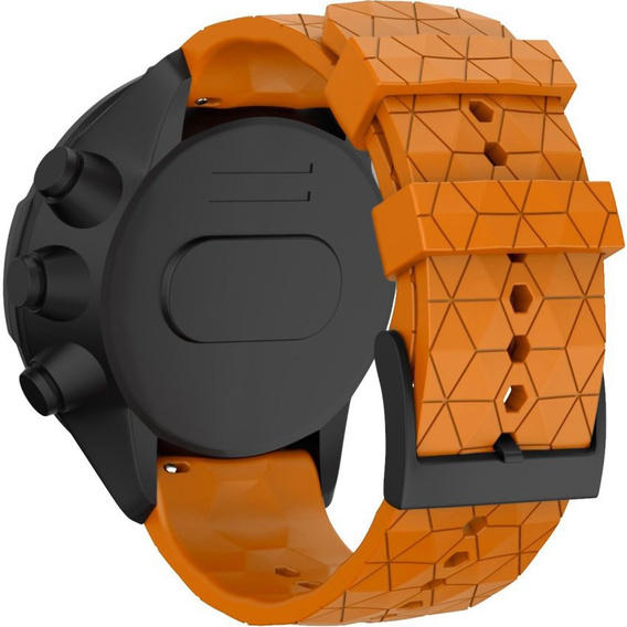 Pasek silikonowy do zegarka Suunto 9, Pomarańczowy