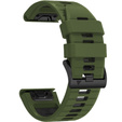 Pasek Silikonowy do Garmin Fenix 5X/6X/7X, Zielony / Czarny