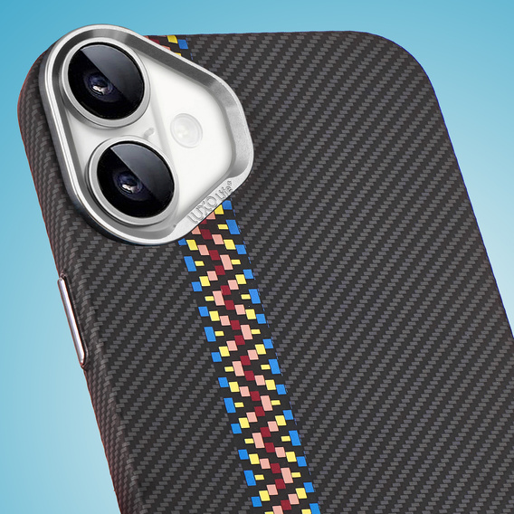 Etui do iPhone 16 Plus, Carbon Fiber MagSafe, czarne