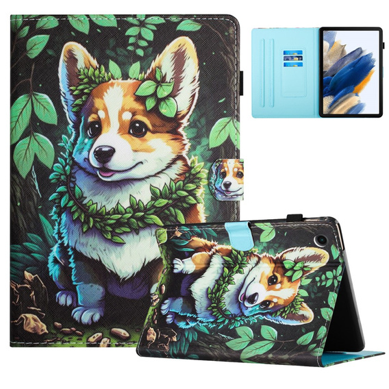 Etui do Samsung Galaxy Tab A11/A9, corgi dog